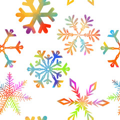 A seamless snowflake background. Vector illustration