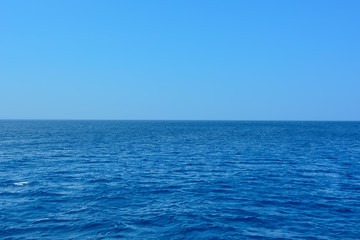 Beautiful sea view with beautiful water, horizon and clear sky