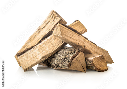 Pile of pine firewoods Poster Mural XXL