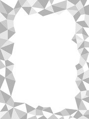 Wall Mural - gray polygonal monochrome abstract frame with empty space for your text.