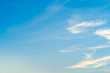 Blue sky and beautiful white clouds in the summer day.