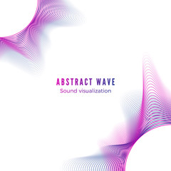 Poster - Abstract color radial sound wave. Music album cover. Digital music visualization. Audio equalizer isolated on white background. Vector