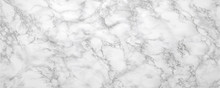 Marble Background.White Stone Texture With Gray Shadow.Panoramic Format.