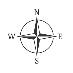 Wall Mural - compass icon - vector.