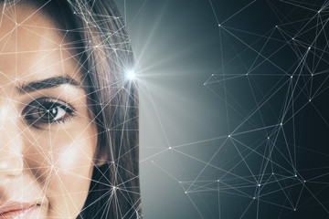 Poster - Face ID and recognition concept