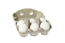 Egg Carton Containg Six Eggs