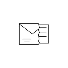 Poster - Letter, writing, buy icon. Simple line, outline vector of information transfer icons for ui and ux, website or mobile application