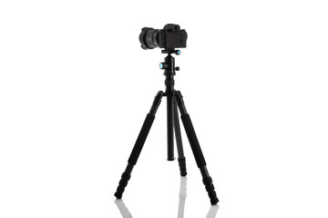 Wall Mural - Camera Tripod Ball Head isolated on white background