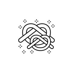 Poster - Bagels bakery product icon. Simple line, outline vector of grocery icons for ui and ux, website or mobile application