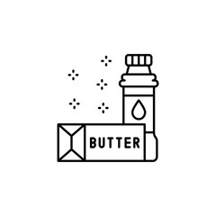 Aufkleber - Oil olive butter label icon. Simple line, outline vector of grocery icons for ui and ux, website or mobile application