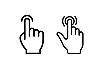Leinwandbilder - Touch vector icon set. illustration isolated for web and mobile app