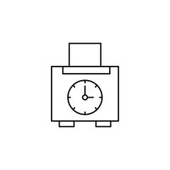 Poster - Time, clock, watch icon. Simple line, outline vector of icons for ui and ux, website or mobile application