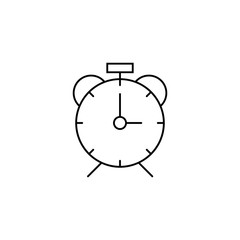 Poster - Alarm clock, time icon. Simple line, outline vector of icons for ui and ux, website or mobile application