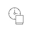 © Anar - Book, read time, icon. Simple line, outline vector of icons for ui and ux, website or mobile application