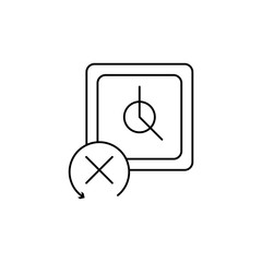 Poster - Stop time, clock icon. Simple line, outline vector of icons for ui and ux, website or mobile application