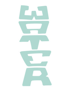 water word vector illustration isolated