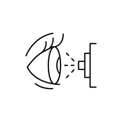 Poster - Laser surgery eye icon. Simple line, outline vector of optometry icons for ui and ux, website or mobile application