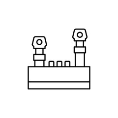 Poster - Retinoscope icon. Simple line, outline vector of optometry icons for ui and ux, website or mobile application