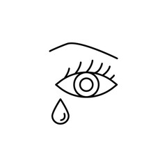 Poster - Eye drop icon. Simple line, outline vector of optometry icons for ui and ux, website or mobile application