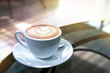 © sutichak - hot latte coffee put on table in cafe restaurant, drink breakfast in the morning day