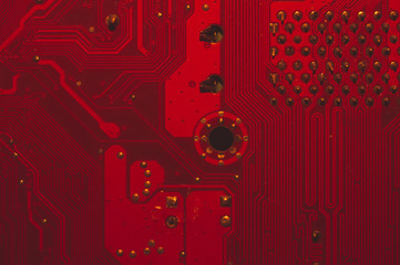 Electronic circuit board abstract background. computer hardware. motherboard close up. micro elements of computer. Intelligent technology