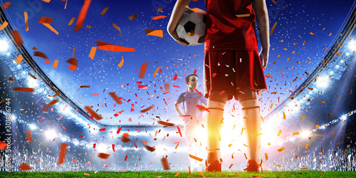 With endless will to victory. Mixed media