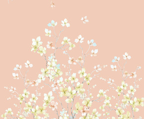 Wall Mural - Flower,Watercolor flowers， suitable for wallpaper design