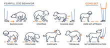 Dog Behavior Icons Set