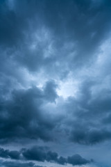 Sticker - Dark thunderstorm clouds
