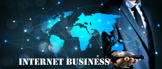 business concept. global internet work