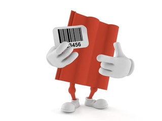 Poster - Roof tile character holding barcode