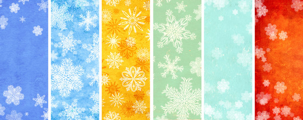 Sticker - Set of vertical Christmas banners