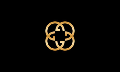 Poster - initial letter G with link connection logo design concept