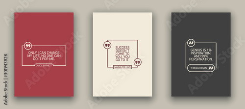 Fotografía Quote speech bubble blank templates set