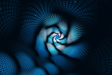 Wall Mural - Abstract color dynamic background with lighting effect. Fractal spiral. Fractal art