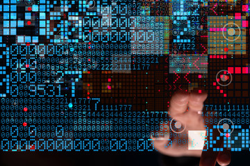Software, web development, programming concept. Abstract Programming
