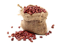 Red Beans Stock Photo，kidney Bean On White Background.