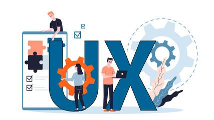 Poster - ux design. app interface improvement for user. modern