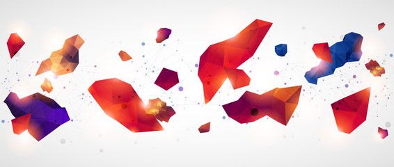 Triangle pattern shape for wallpaper. Illustration low poly, polygonal design. Vector