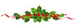 vector illustration of  mistletoe christmas composition on white background