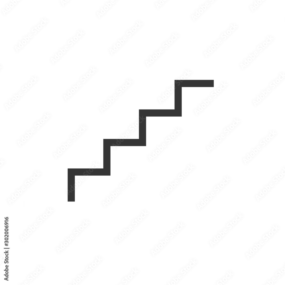Stairs Up Icon Vector Illustration