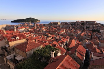 Poster - aerial view of Dubrovnik's old town