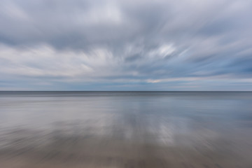 Wall Mural - Baltic Sea Beach in November on a Cloudy Day