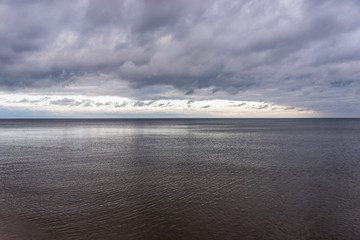 Wall Mural - Baltic Sea Beach in November on a Cloudy Day