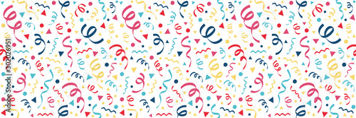 Fotografía Carnival Party - concept of seamless pattern with confetti