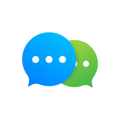 Sticker - Chat Message Bubbles icon on white background. Vector stock illustration.