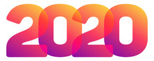 2020 Colorful New Year Text Design