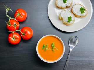 Healthy fresh bowl soup