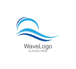 wave vector logo concept design template