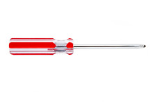 Red Screwdriver Isolated On White Background